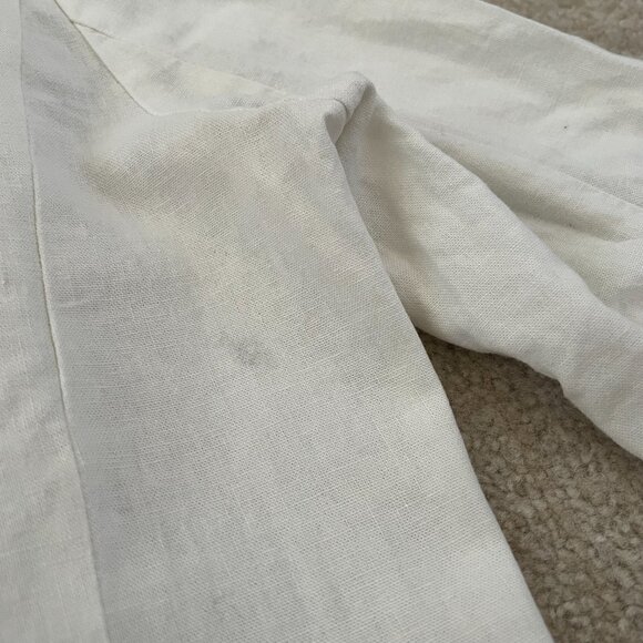 Bar III Linen 3/4 Ruched Sleeve Blazer Open Front Jacket S - Picture 8 of 10